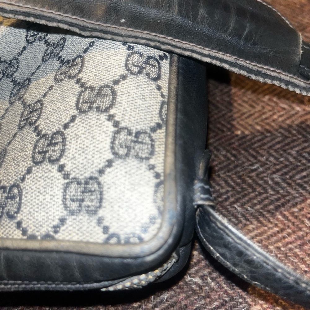 Gucci Monogram Crossbody Bag with Red and Navy Web Stripe - Picture 8 of 15